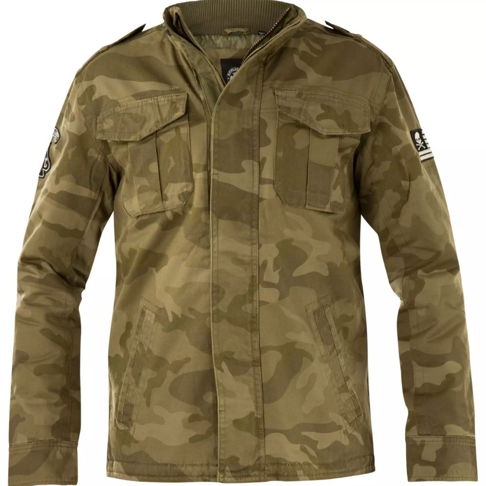 AFFLICTION MEN'S JACKET DESTROY Camo Military Gree - Picture 2 of 7